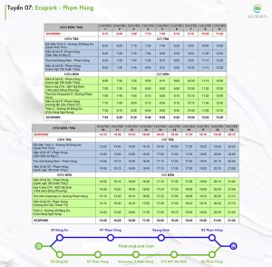 Lịch Trình Xe Buýt Ecopark 2022