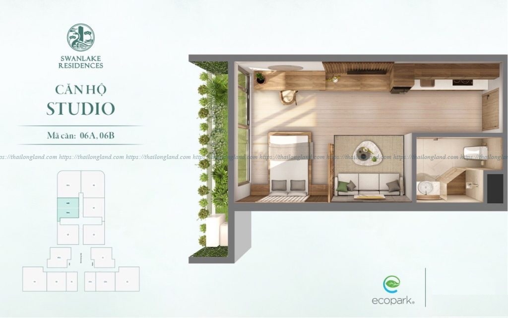 Bán Chung Cư Onsen SwanLake Ecopark 5 Can studio Swan Lake Onsen 1024x640 min