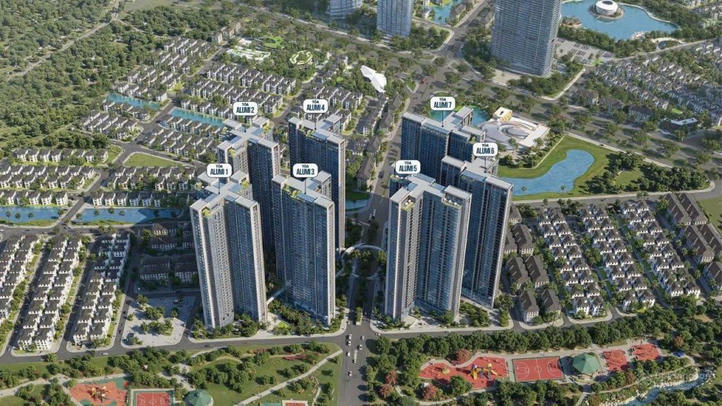 Cao tầng Alumi 2 Phoi canh 4 toa