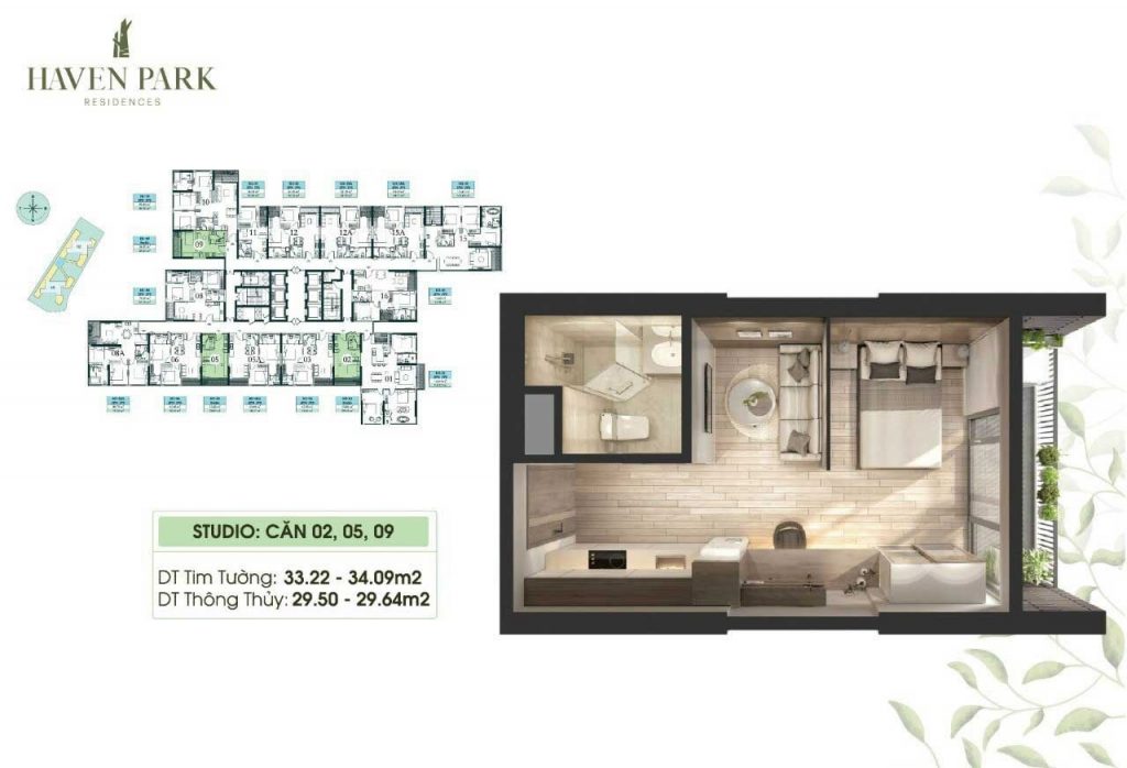 can ho studio can 03 05a 06 12 12a 15a chung cu haven park ecopark min